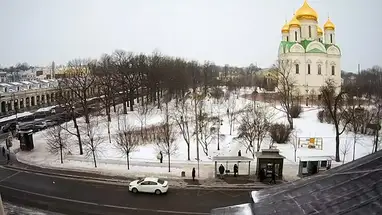 Kathedraalplein en de Catharinakathedraal, Poesjkin online-webcam
