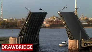 Pont du Palais, Saint-Pétersbourg, vue 2 webcam en direct
