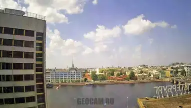 Petrogradskajadijk van Sint-Petersburg online-webcam