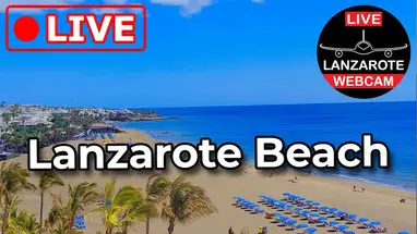 Puerto del Carmen Beach, Lanzarote Live Cam