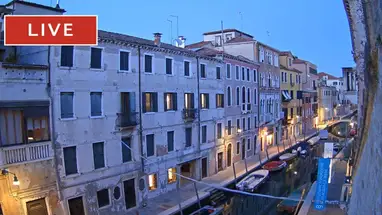 Veneza, vista do Canal do Hotel Pausania webcam ao vivo