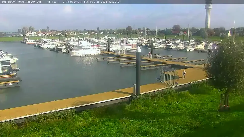 Webcam en direct Marina de Ruremonde, vue depuis la capitainerie