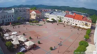 Sanok-marktplein, Polen online-webcam