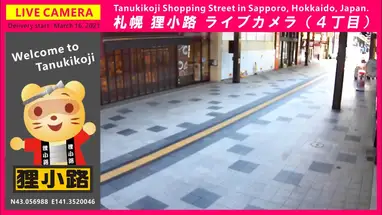 Tanukikoji Shopping St, Sapporo Online-Webcam