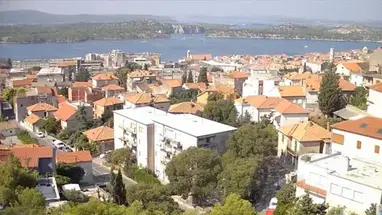 Веб-камера Панорама города Шибеник, Хорватия в реальном времени