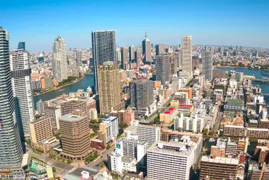 Skytree và sông Sumida, Kachidoki
