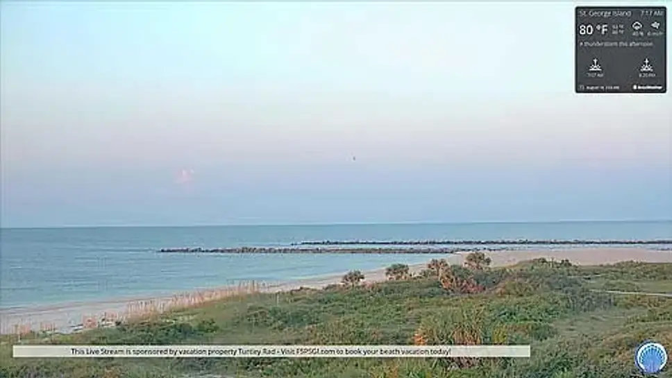Live Webcam Turtley Rad Cut, St. George Island