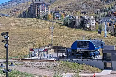 Talstation der Gondelbahn Steamboat, Mount Werner