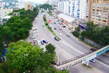 Webcam with a view of the Tikhookeansky shopping center, Vladivostok
