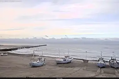 Jetée et baie de Vorupør, Danemark