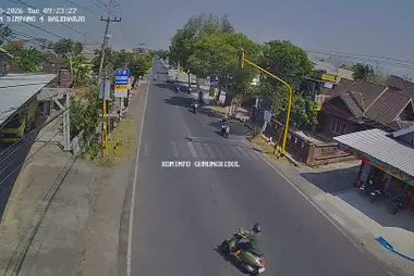 Cruce de Baleharjo, vista oeste, Wonosari