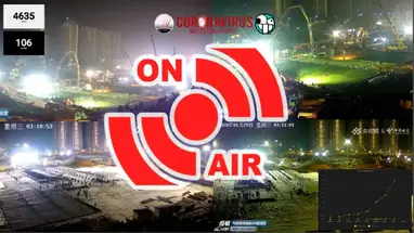 Webcam at the construction site of a hospital in Wuhan, China Live Cam